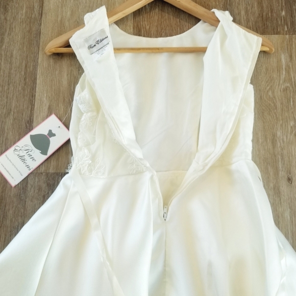 Rare Edition Embroidered Mesh Asymmetrical Overlay Formal Pageant Dress NWT sz12 - Picture 11 of 16